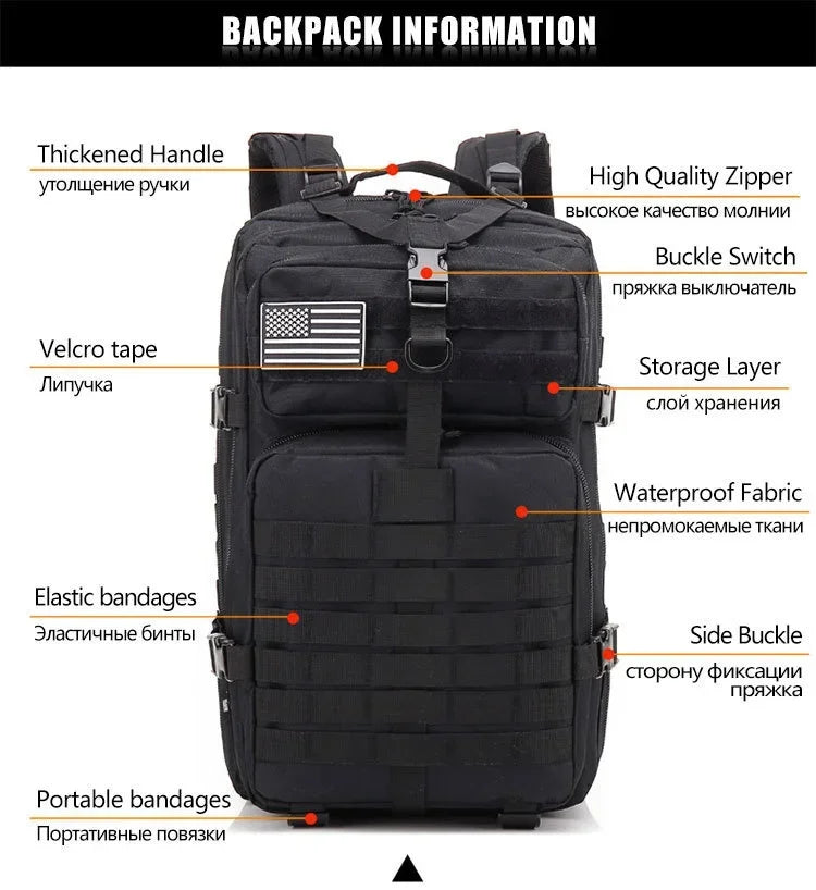 QT&QY 45L Taktischer Rucksack