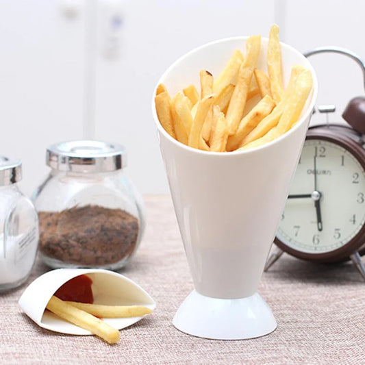 Snack-Kegelbecher (2-in-1 Pommeshalter)