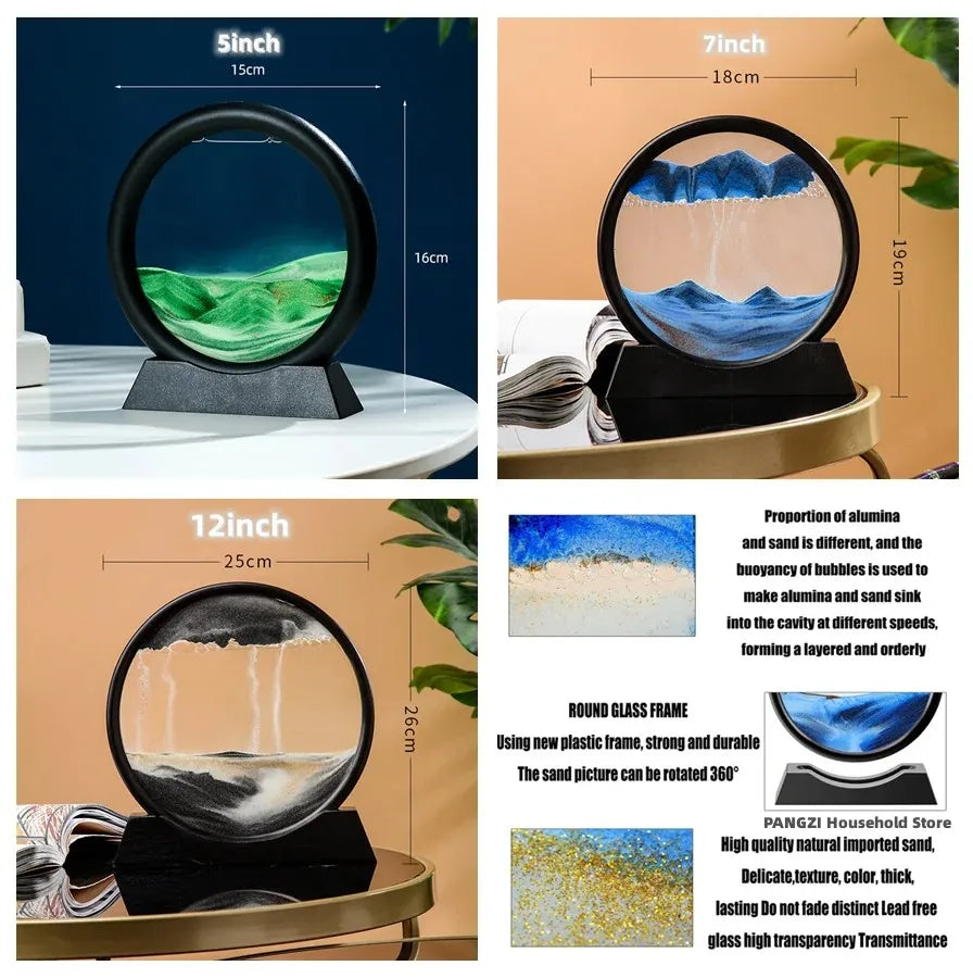 Luxuriöses 3D Sandkunstbild mit Bewegung