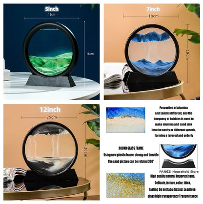 Luxuriöses 3D Sandkunstbild mit Bewegung